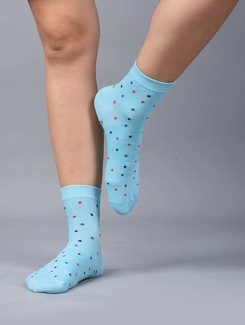 women light blue ankle length socks - 21586796 -  Standard Image - 1