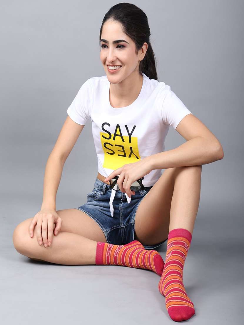 women cotton above ankle length socks combo - 21586821 -  Standard Image - 4