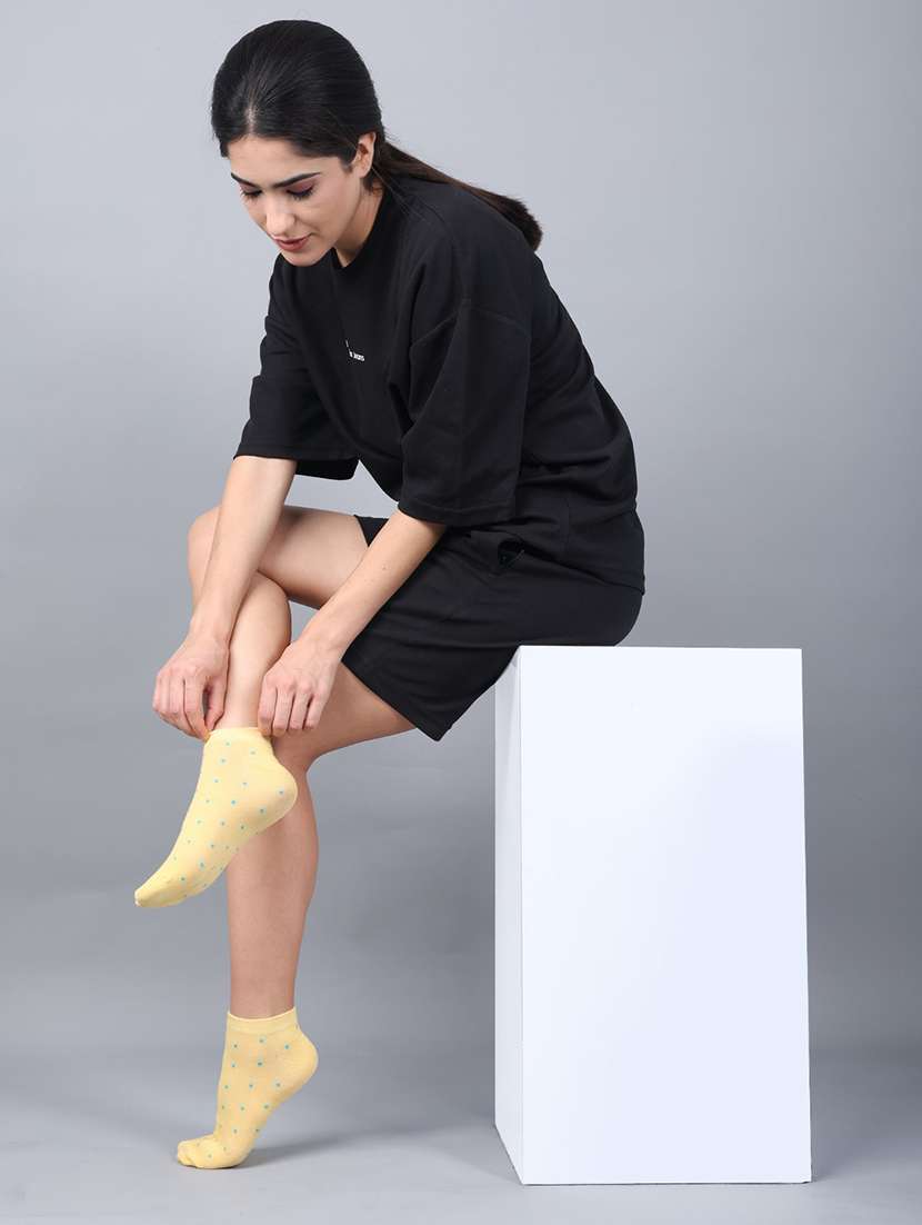 women cotton ankle length socks combo - 21586842 -  Standard Image - 1