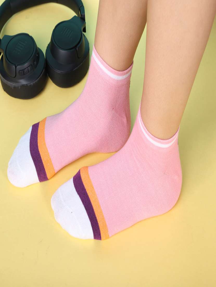 women cotton ankle length socks combo - 21586877 -  Standard Image - 4