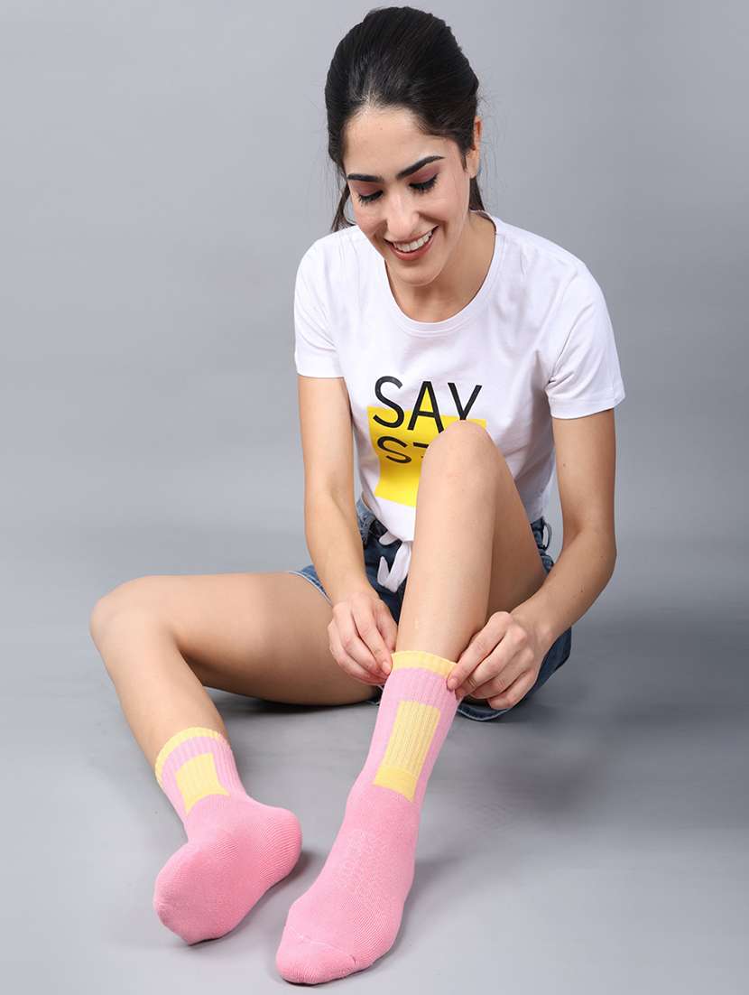women cotton above ankle length socks combo - 21586978 -  Standard Image - 4