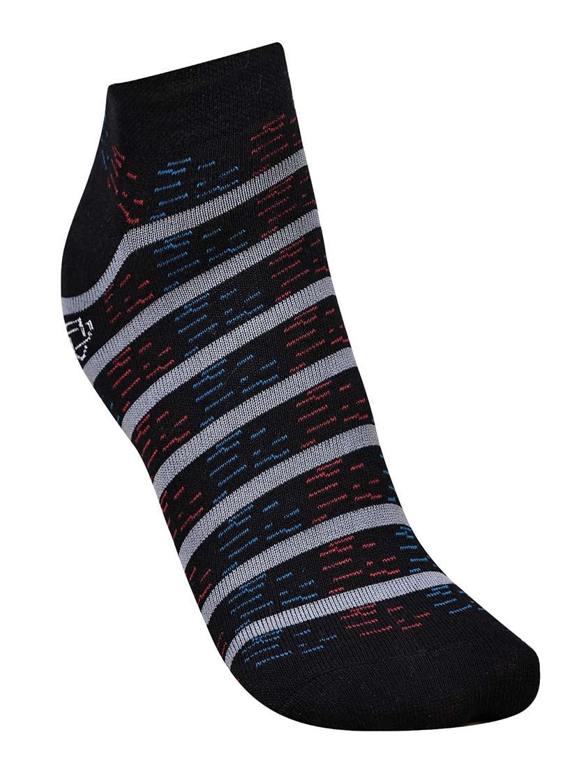 men striped cotton ankle length socks combo - 21587313 -  Standard Image - 1