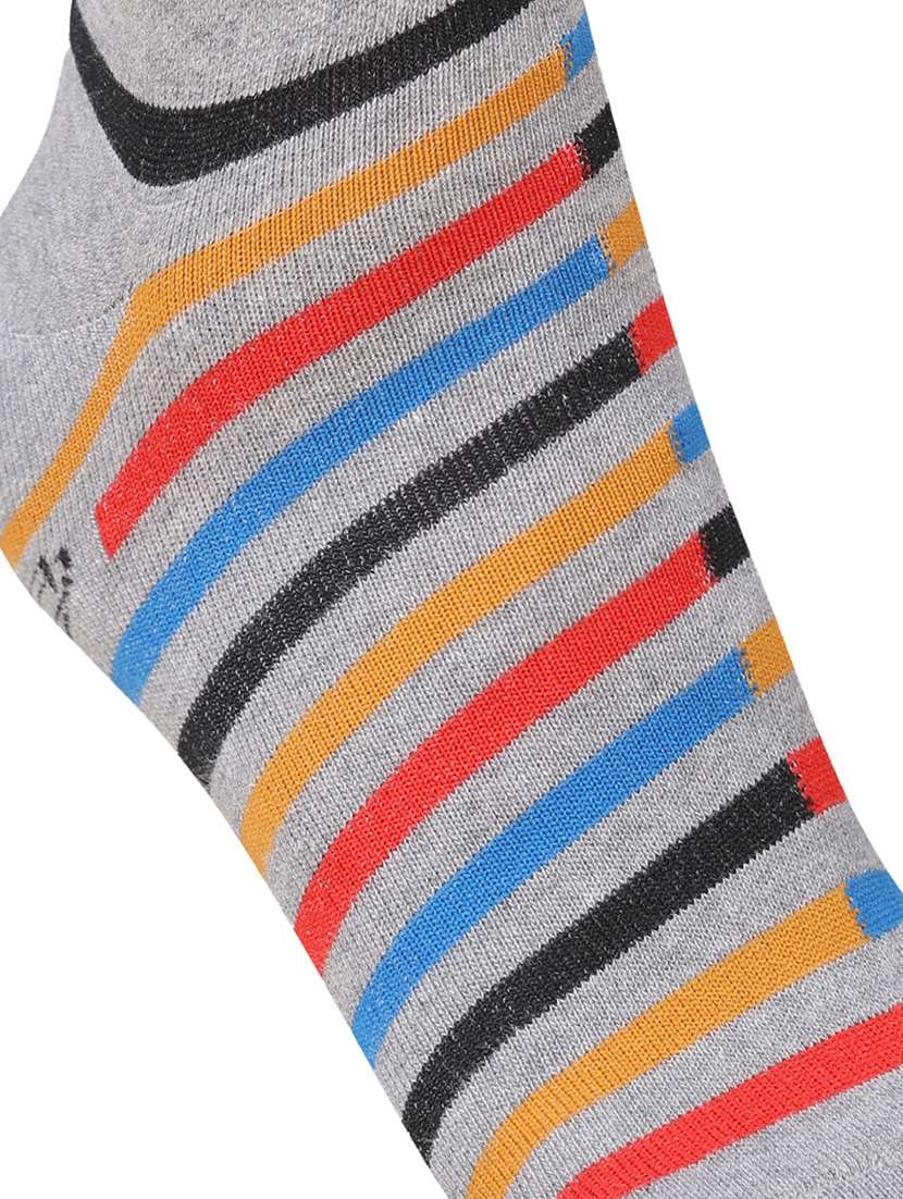 men striped cotton ankle length socks combo - 21587411 -  Standard Image - 4