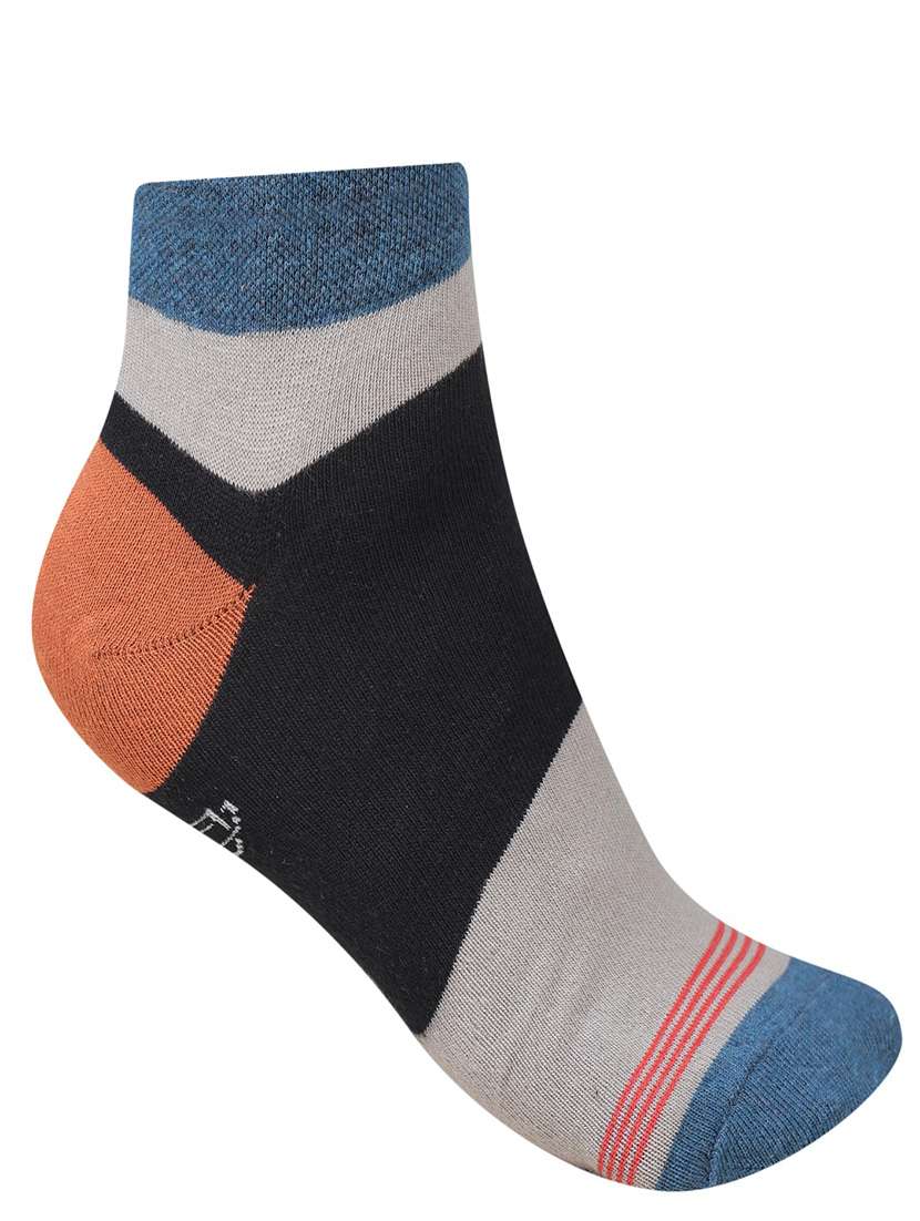 men color block cotton ankle length socks combo - 21587468 -  Standard Image - 1