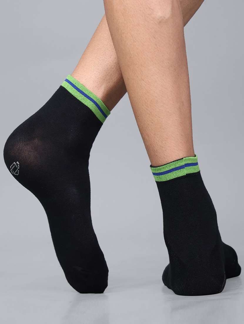 men solid cotton ankle length socks combo - 21587567 -  Standard Image - 1