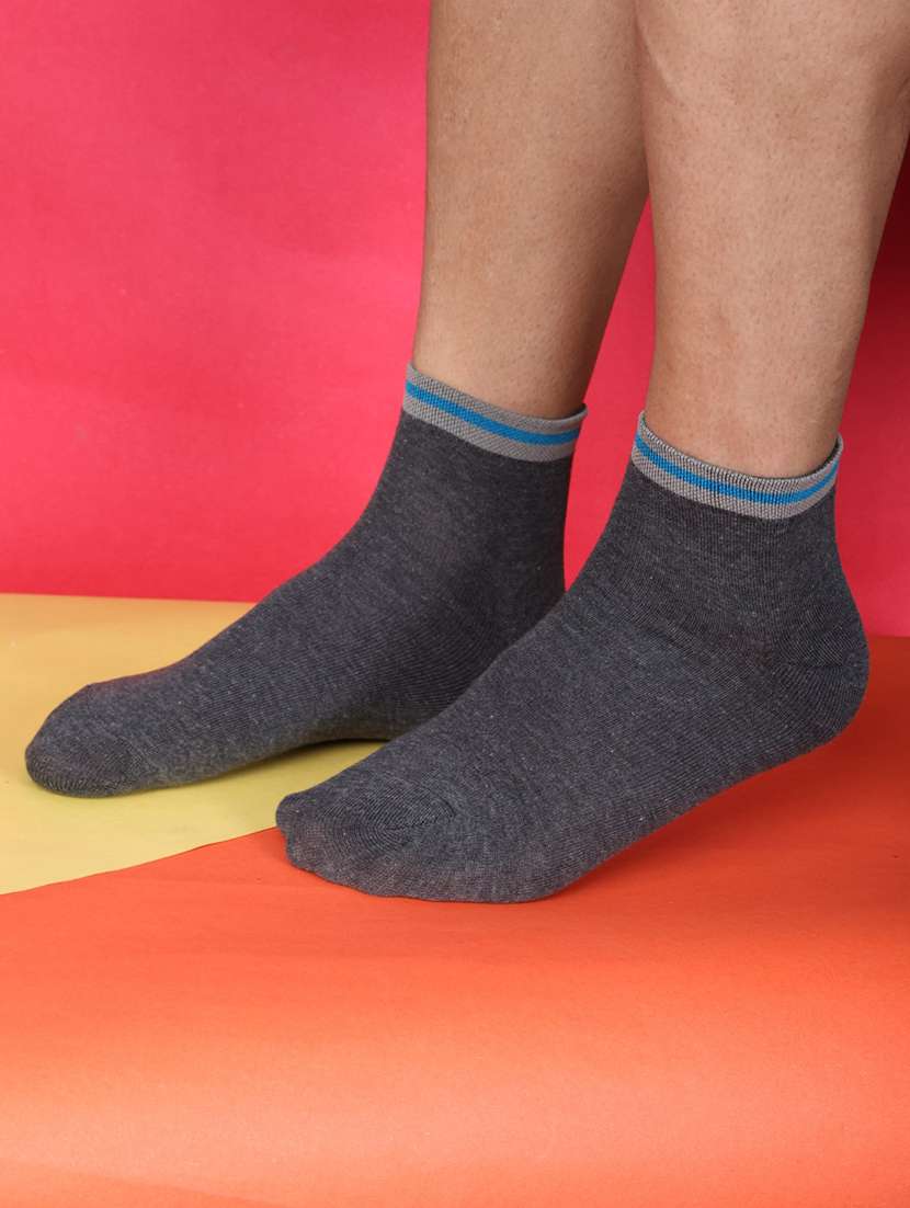 men cotton ankle length socks combo - 21587575 -  Standard Image - 1