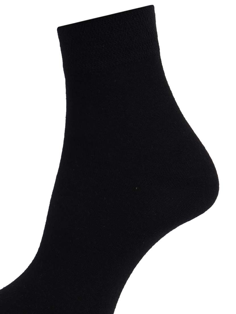 men solid cotton ankle length socks combo - 21587592 -  Standard Image - 4