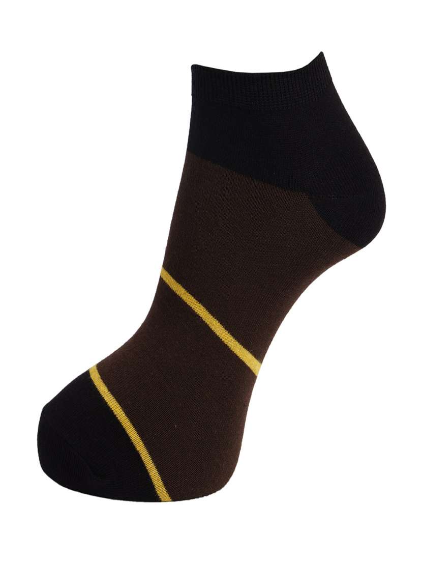 men striped cotton ankle length socks combo - 21587649 -  Standard Image - 1