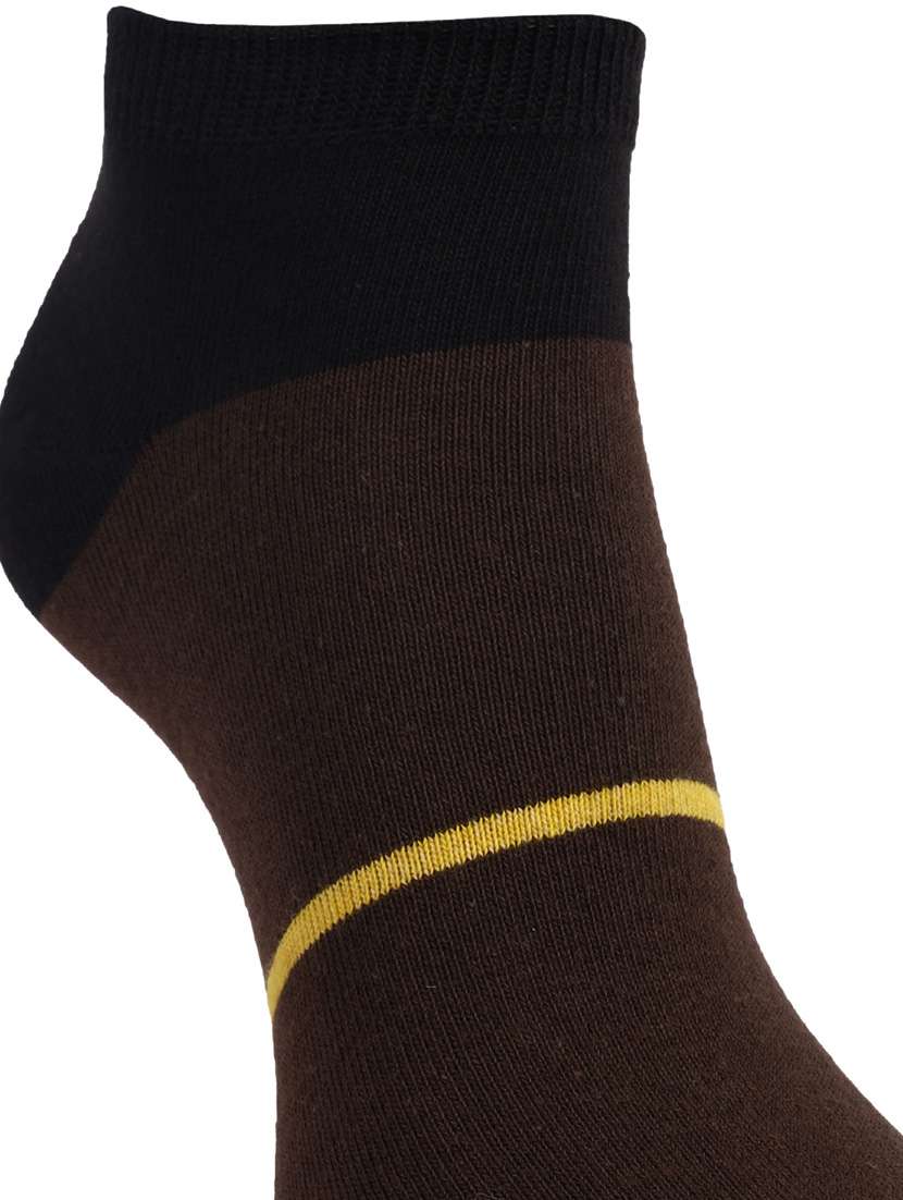 men striped cotton ankle length socks combo - 21587649 -  Standard Image - 4
