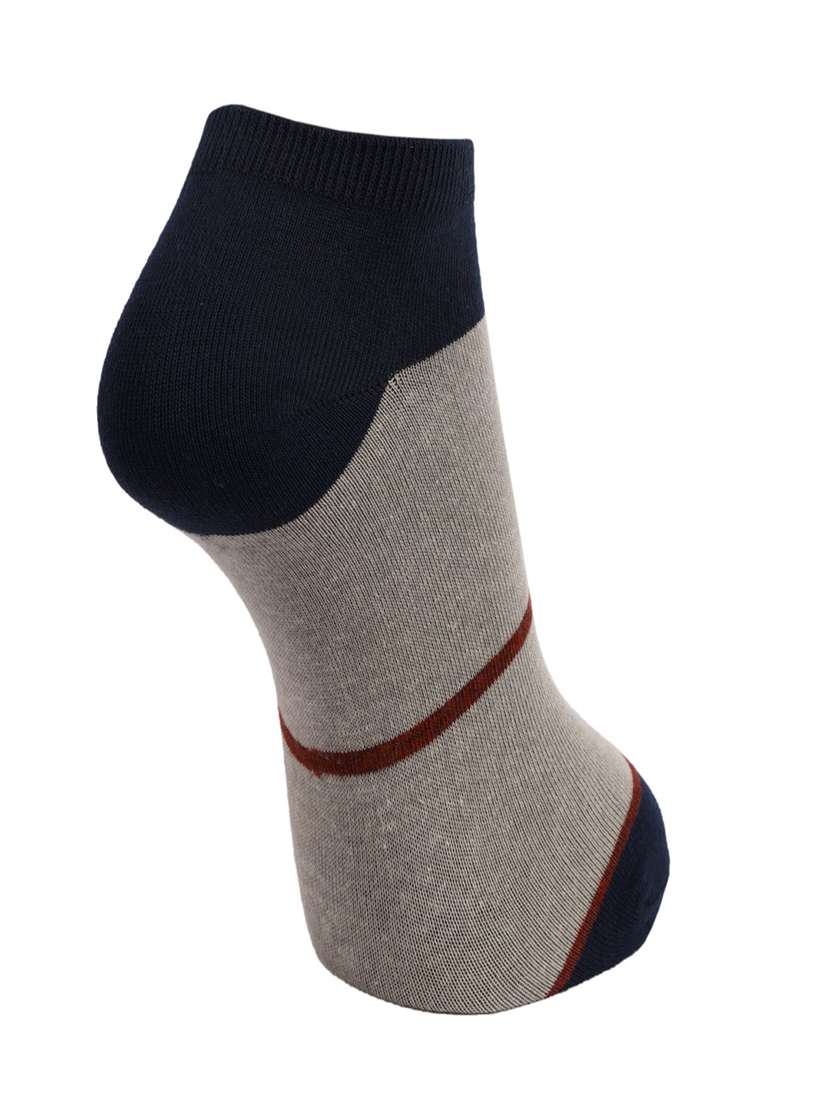men striped cotton ankle length socks combo - 21587655 -  Standard Image - 1