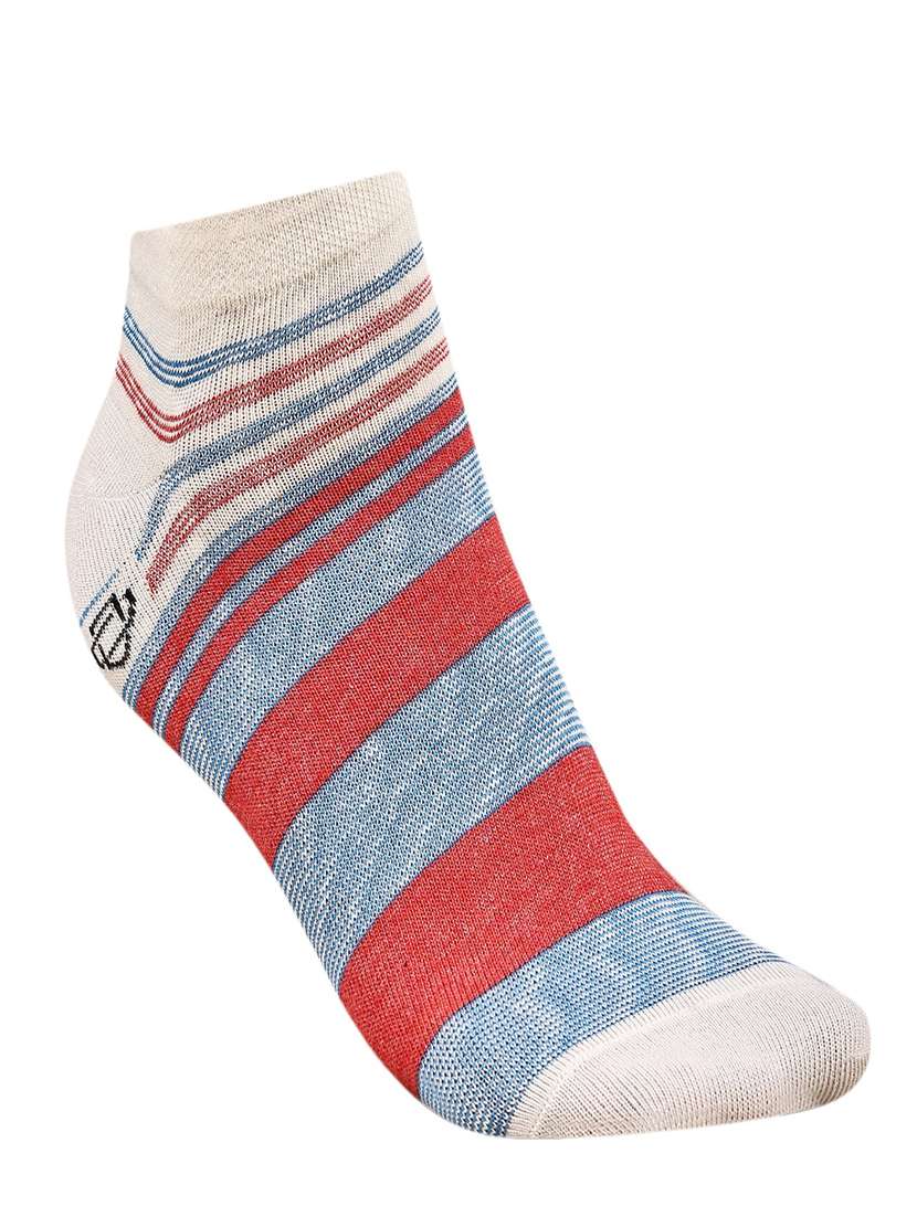 men striped cotton ankle length socks combo - 21587670 -  Standard Image - 1