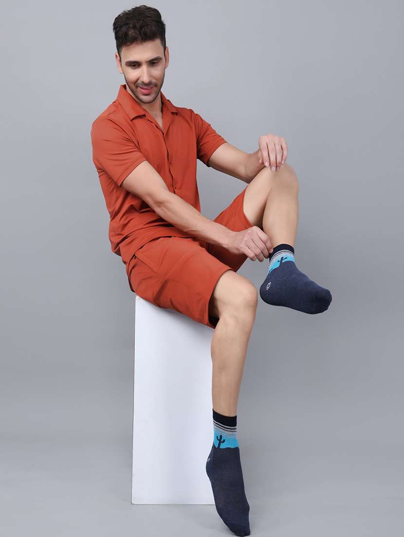 men pack of 3 ankle length socks - 21587751 -  Standard Image - 4