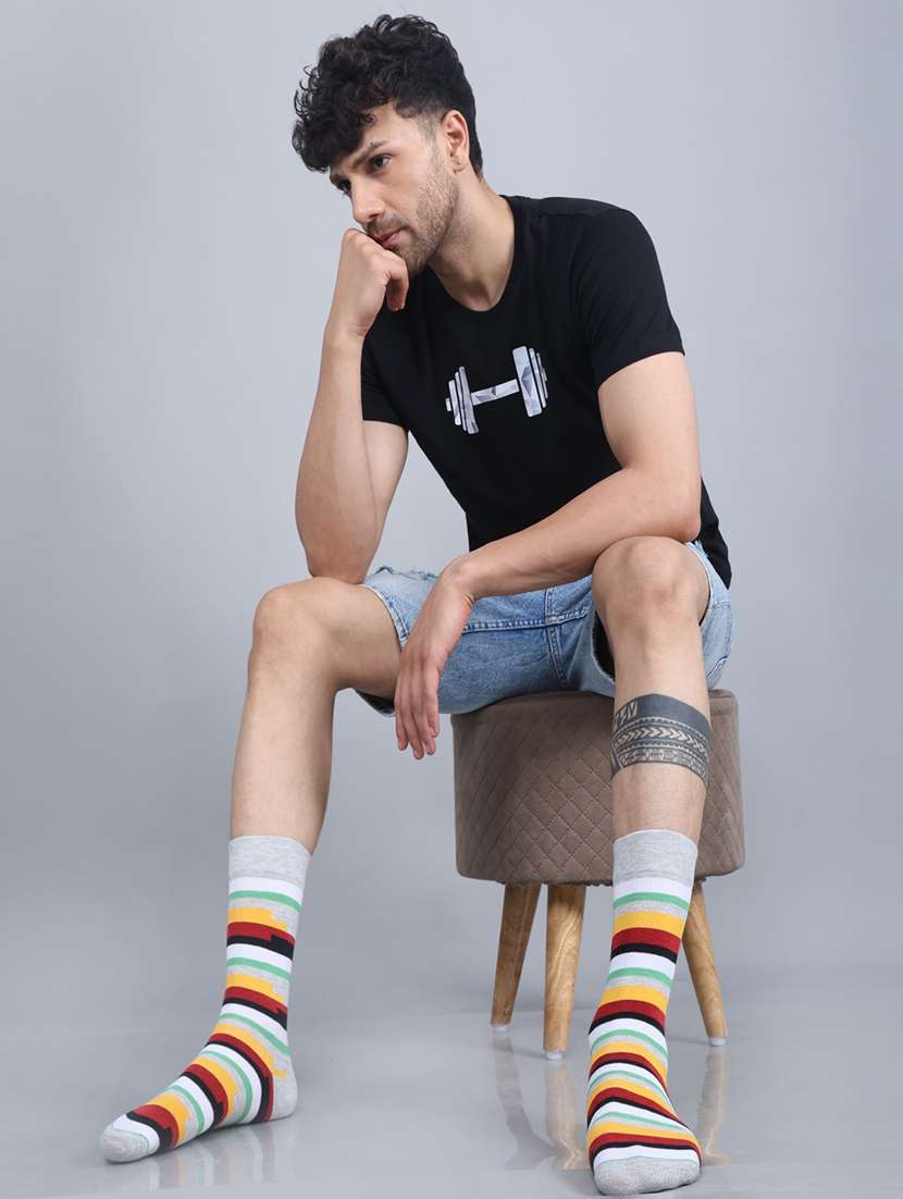 men cotton above ankle length socks combo - 21587850 -  Standard Image - 4