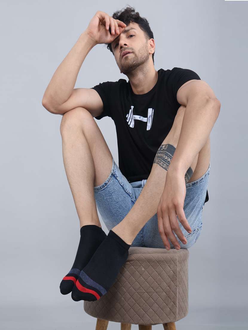 men cotton ankle length socks combo - 21587854 -  Standard Image - 4