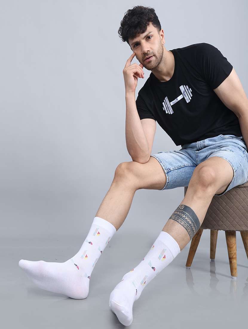 men cotton above ankle length socks combo - 21587860 -  Standard Image - 4