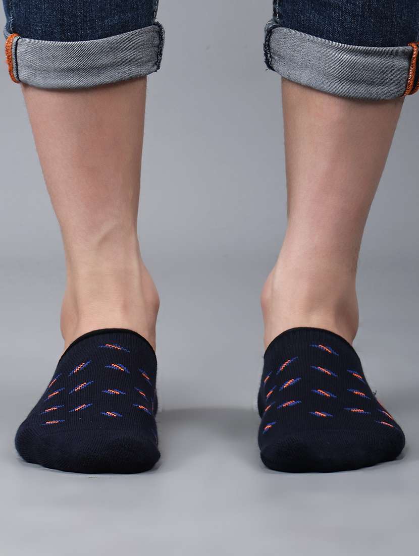 men self design cotton no show sock - 21588143 -  Standard Image - 1