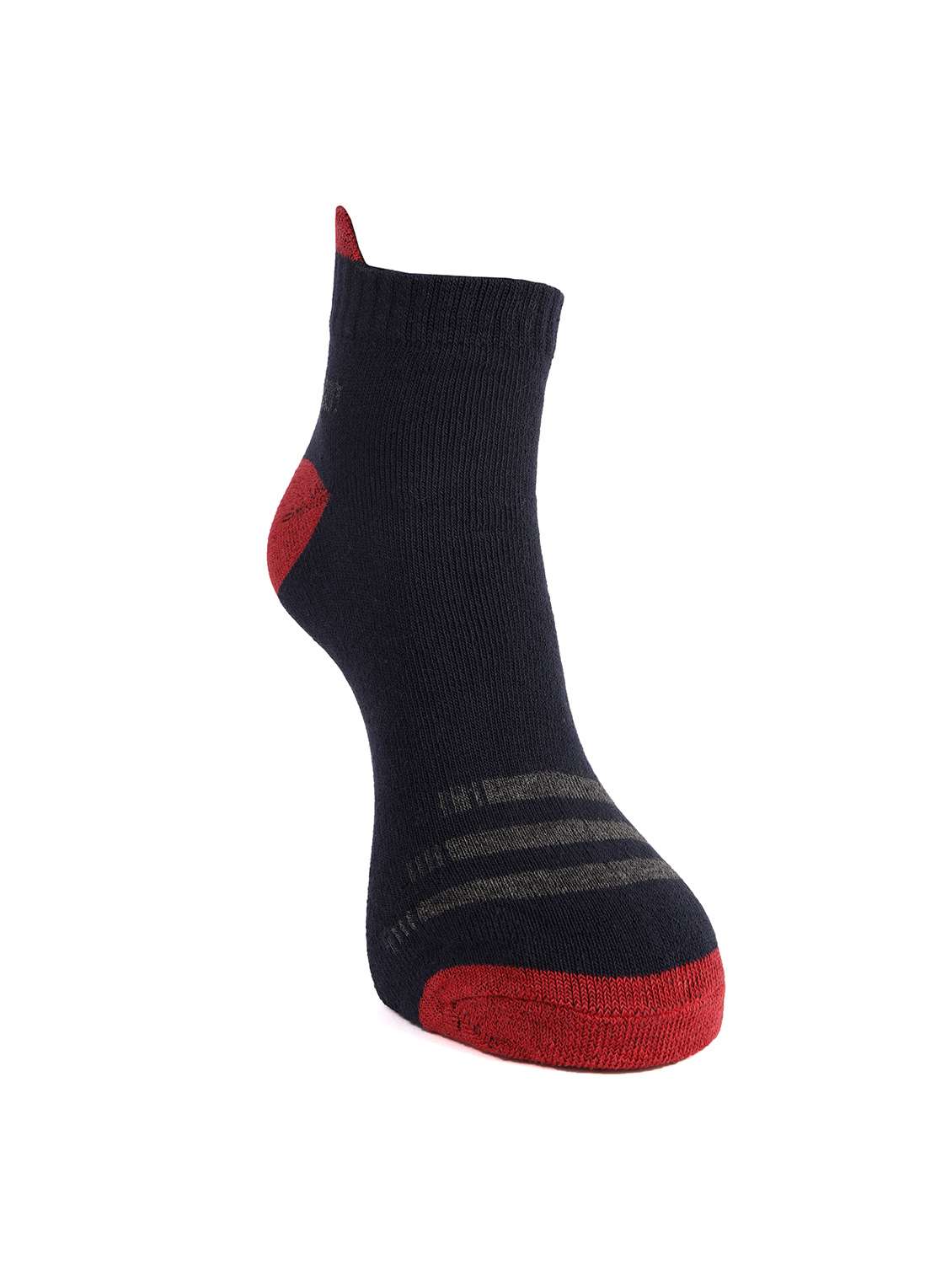 men pack of 3 color block ankle length socks - 21588560 -  Standard Image - 1