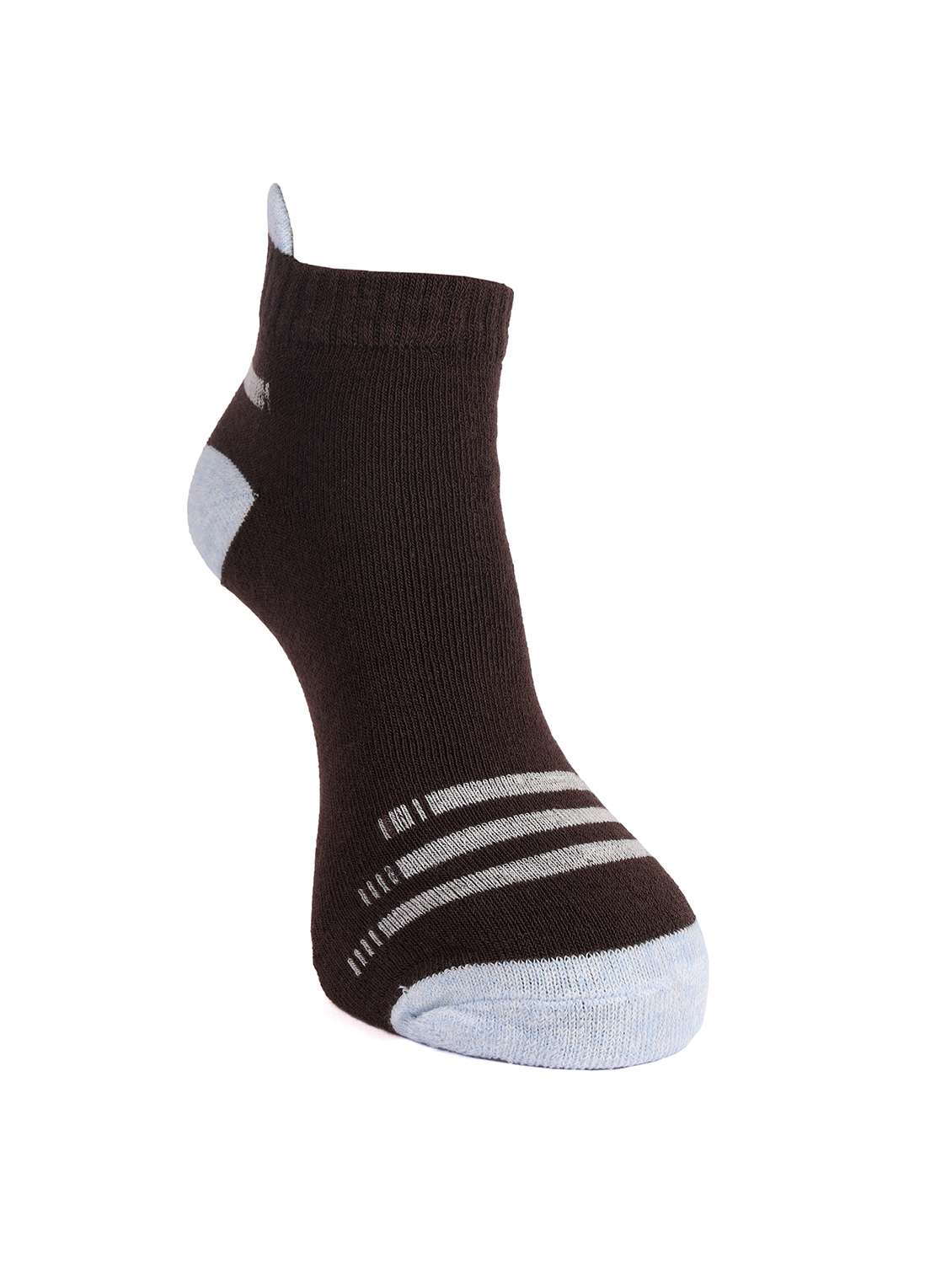 men pack of 3 color block ankle length socks - 21588561 -  Standard Image - 1