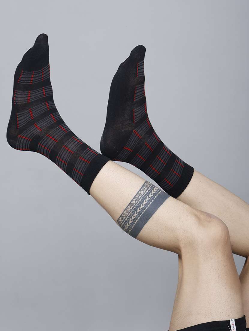 men self design above ankle length socks combo - 21588762 -  Standard Image - 4