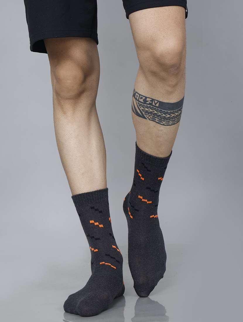 men self design above ankle length socks combo - 21588769 -  Standard Image - 1