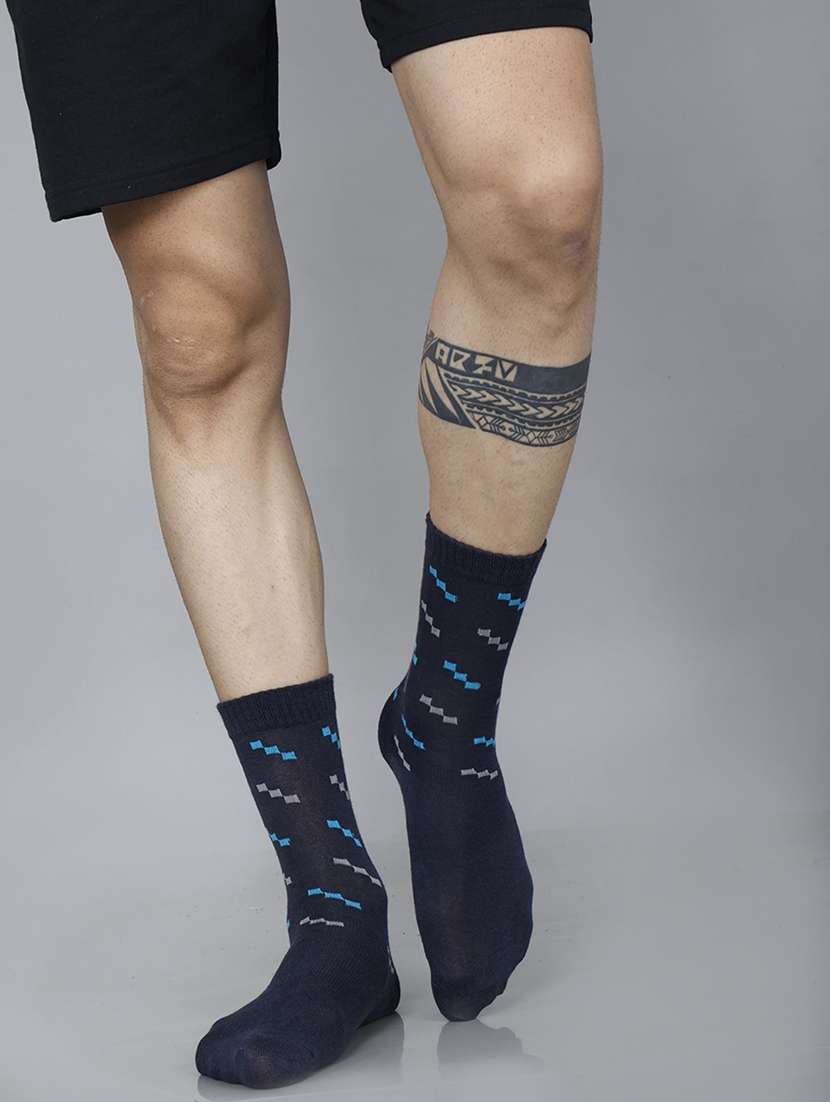 men self design above ankle length socks combo - 21588770 -  Standard Image - 1