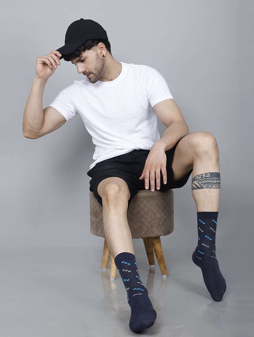 men self design above ankle length socks combo - 21588770 -  Standard Image - 4