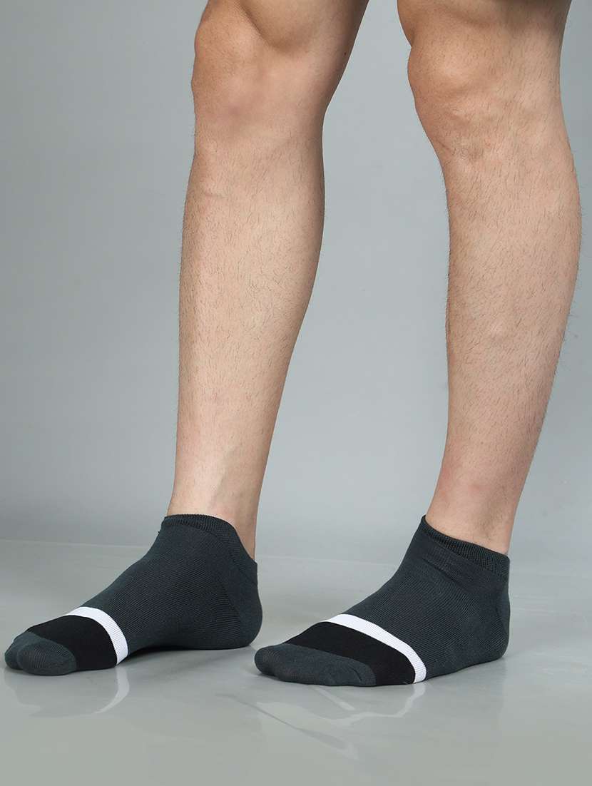 men color blocked cotton ankle length sock - 21588781 -  Standard Image - 1