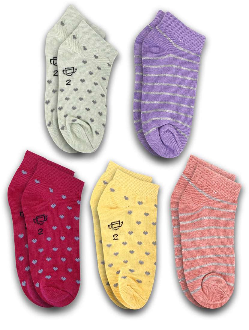 boys pack of 5 above ankle length sock