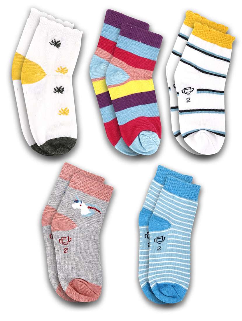boys pack of 5 ankle length sock