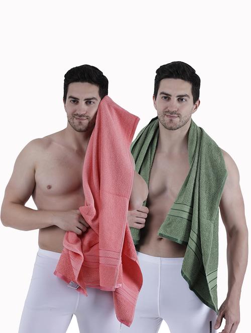 pack of 2 solid ultra-absorbent bath towel for men and women - 21589416 - Standard Image - 0