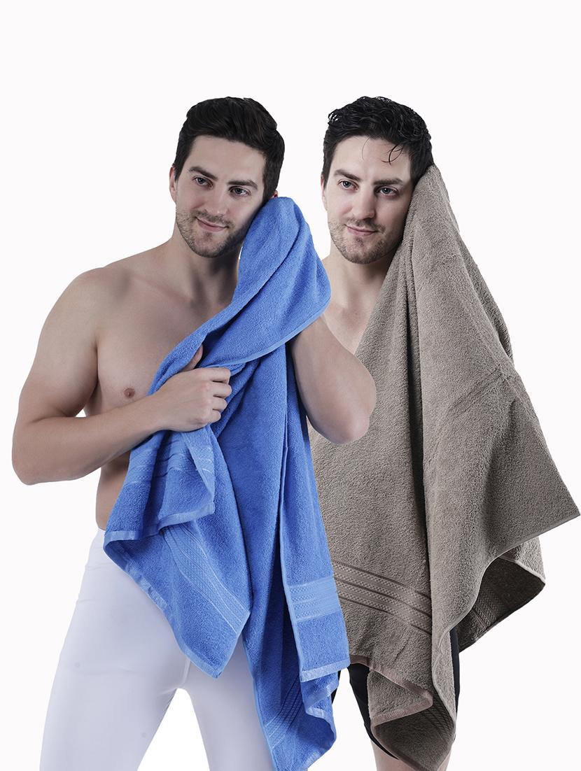 pack of 2 solid ultra-absorbent bath towel for men and women - 21589452 - Zoom Image - 0