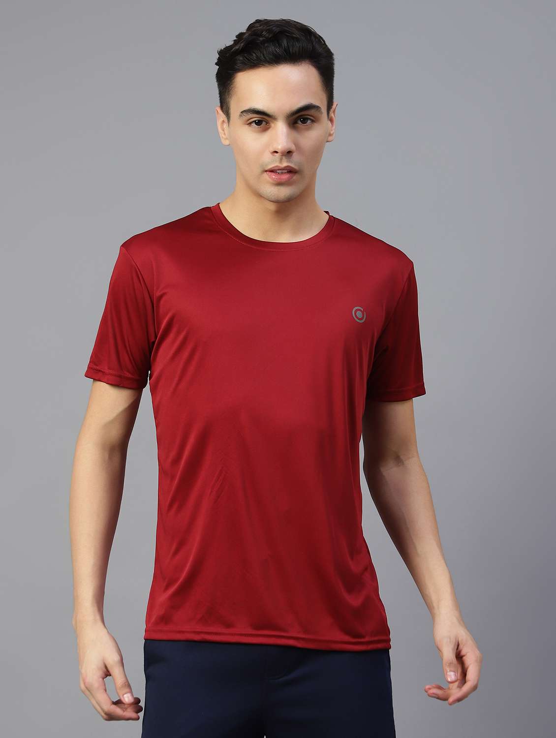 men solid short sleeve t-shirt