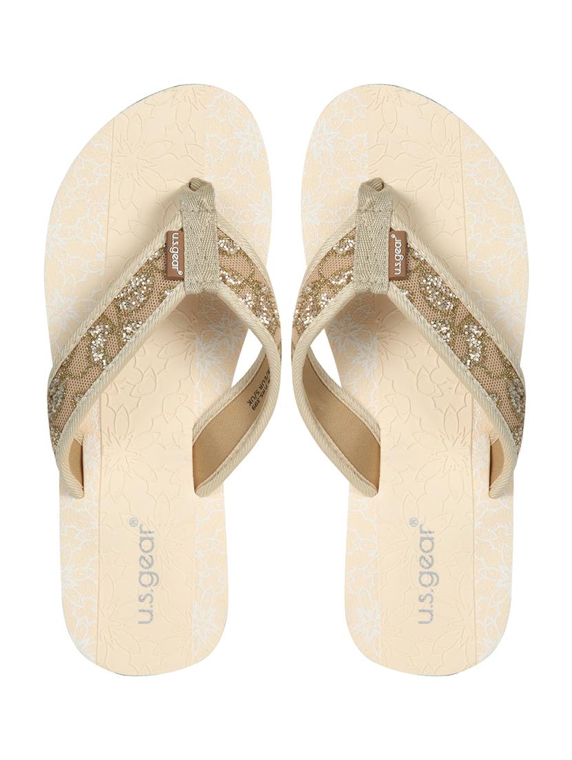women beige slippers flip flop - 21591404 - Standard Image - 1