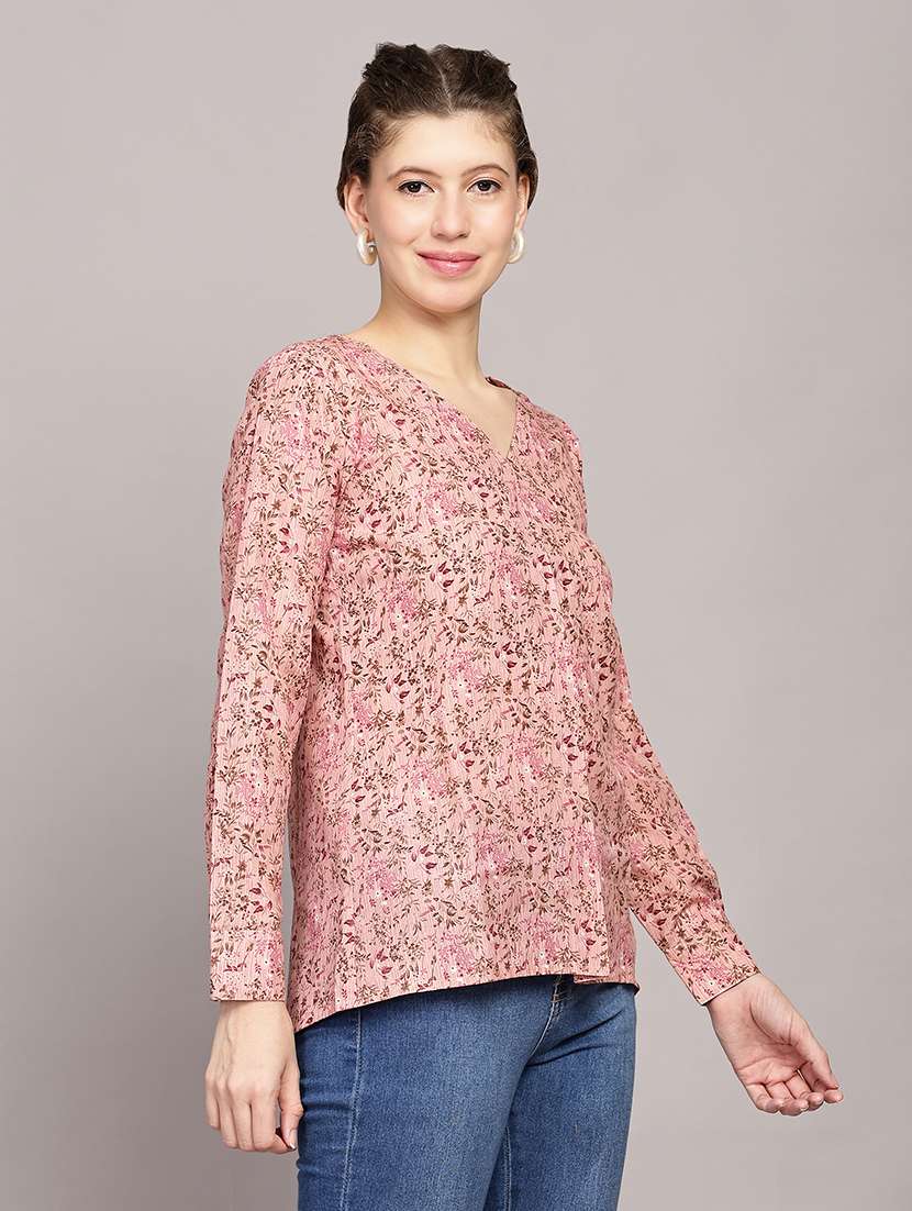 women floral printed long sleeves top - 21591940 -  Standard Image - 1
