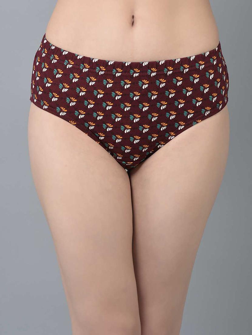 women printed mid rise hipster panty combo - 21592822 - Standard Image - 4
