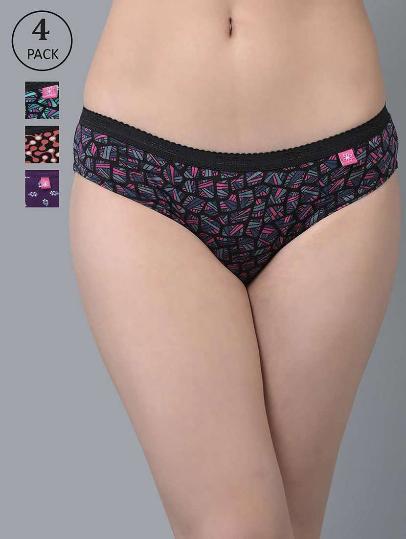 women printed low rise bikini panty combo