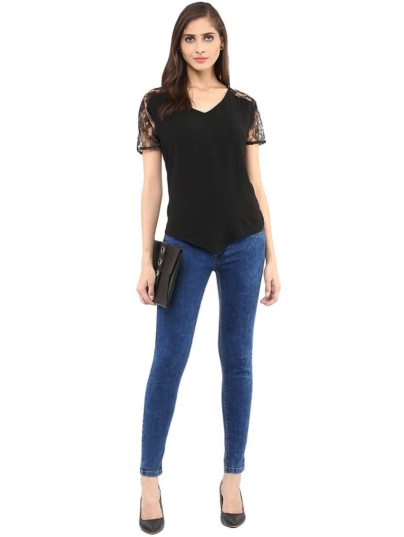 women black self-designed regular top - 21593252 -  Standard Image - 4