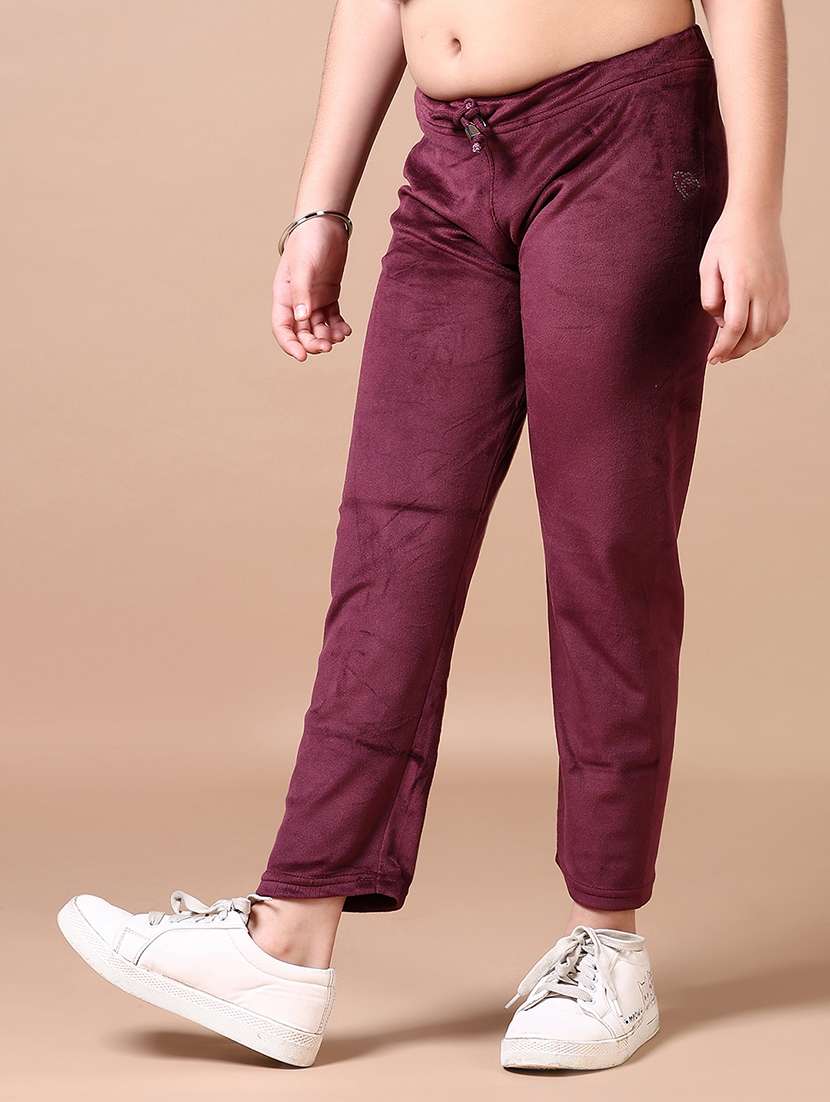 girls printed mid rise track pant - 21593365 -  Standard Image - 1