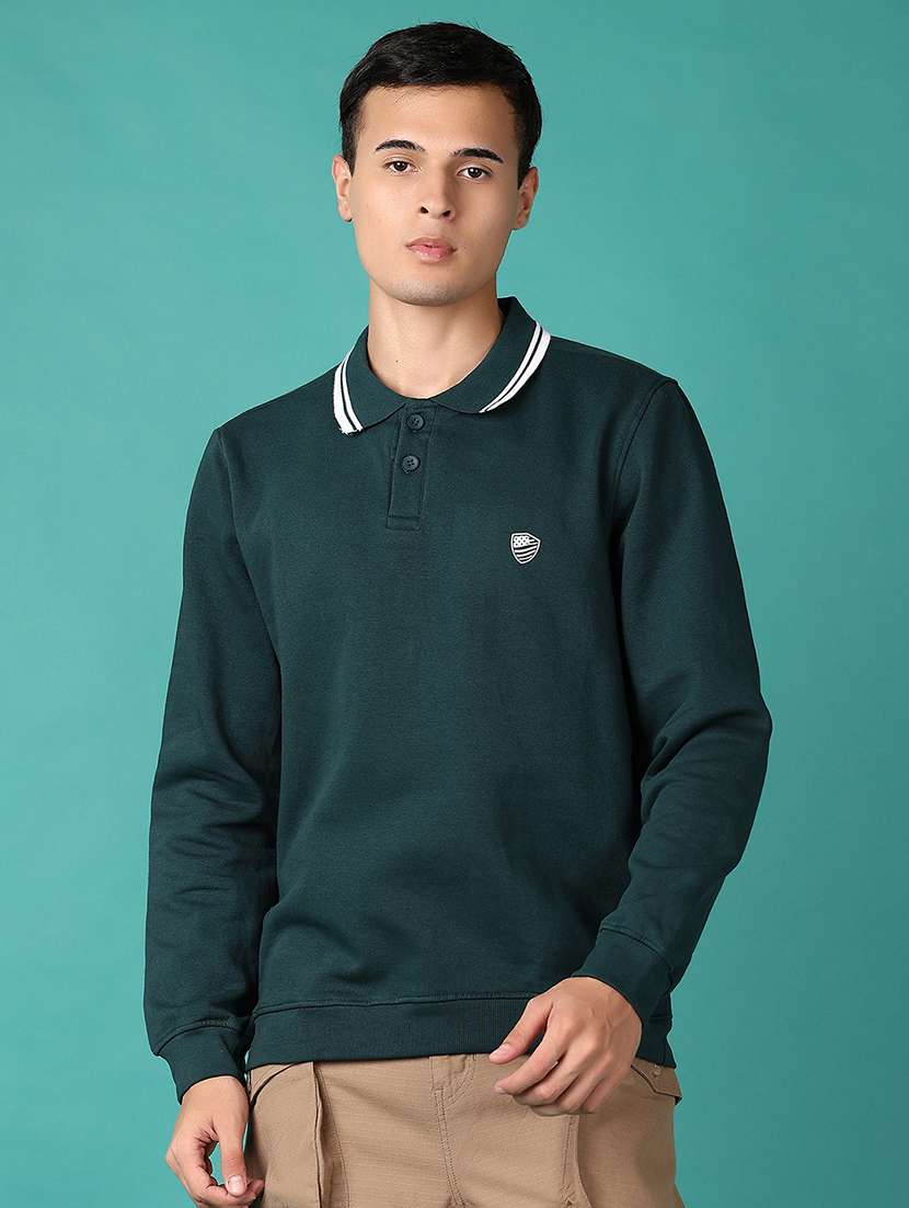 men solid long sleeve sweatshirt - 21593385 -  Standard Image - 1