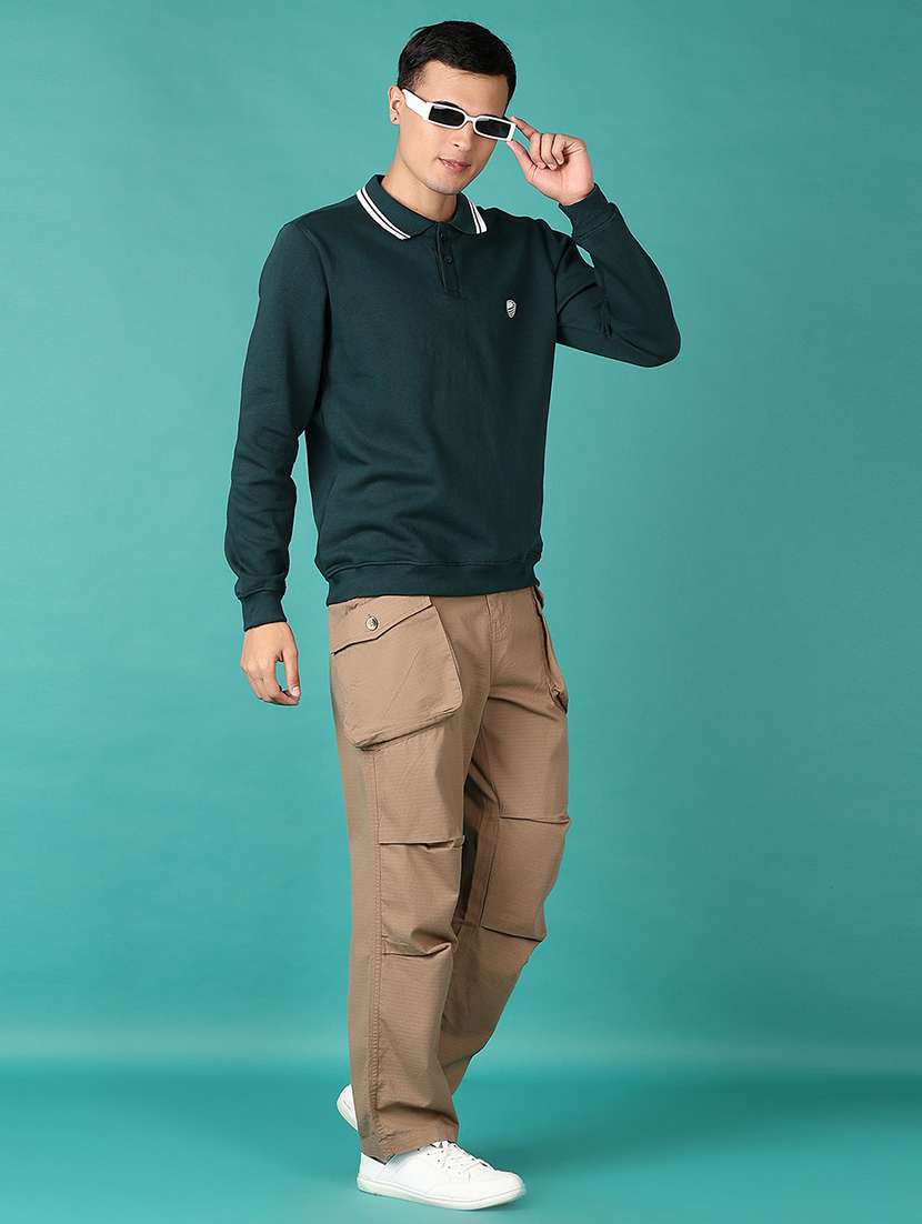 men solid long sleeve sweatshirt - 21593385 -  Standard Image - 4