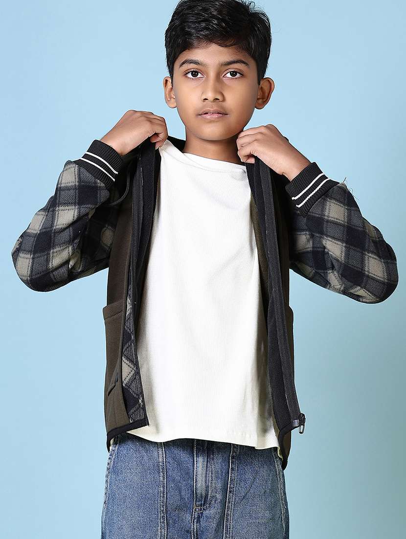 boys checks long sleeve regular jacket - 21593393 -  Standard Image - 1