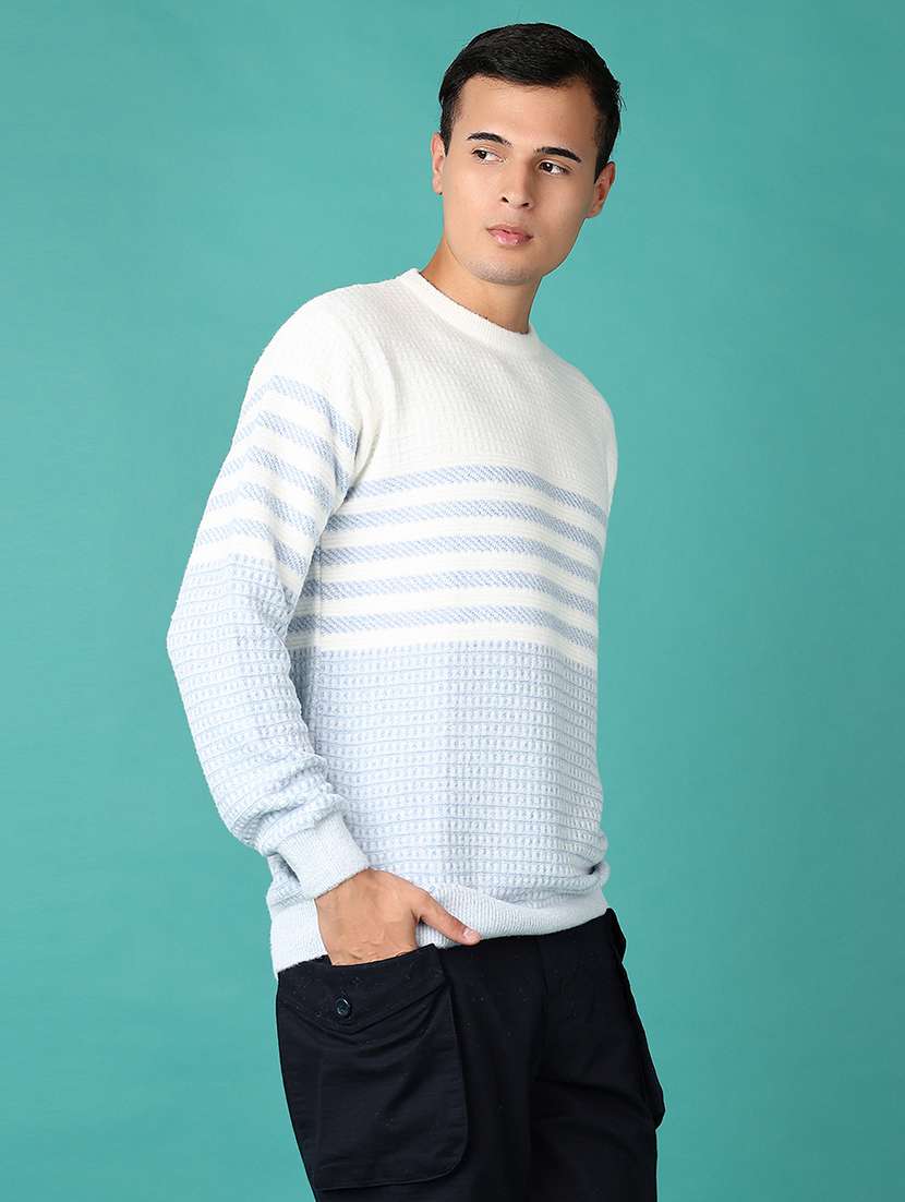 men striped long sleeve regular fit pullover  - 21593411 -  Standard Image - 1