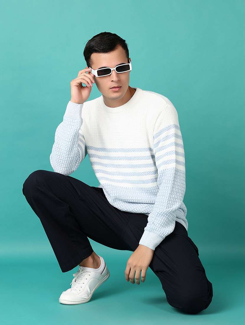men striped long sleeve regular fit pullover  - 21593411 -  Standard Image - 4