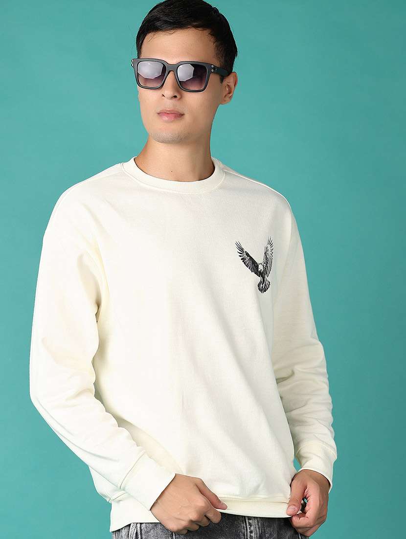 men long sleeves front & back print sweatshirt - 21593468 -  Standard Image - 1