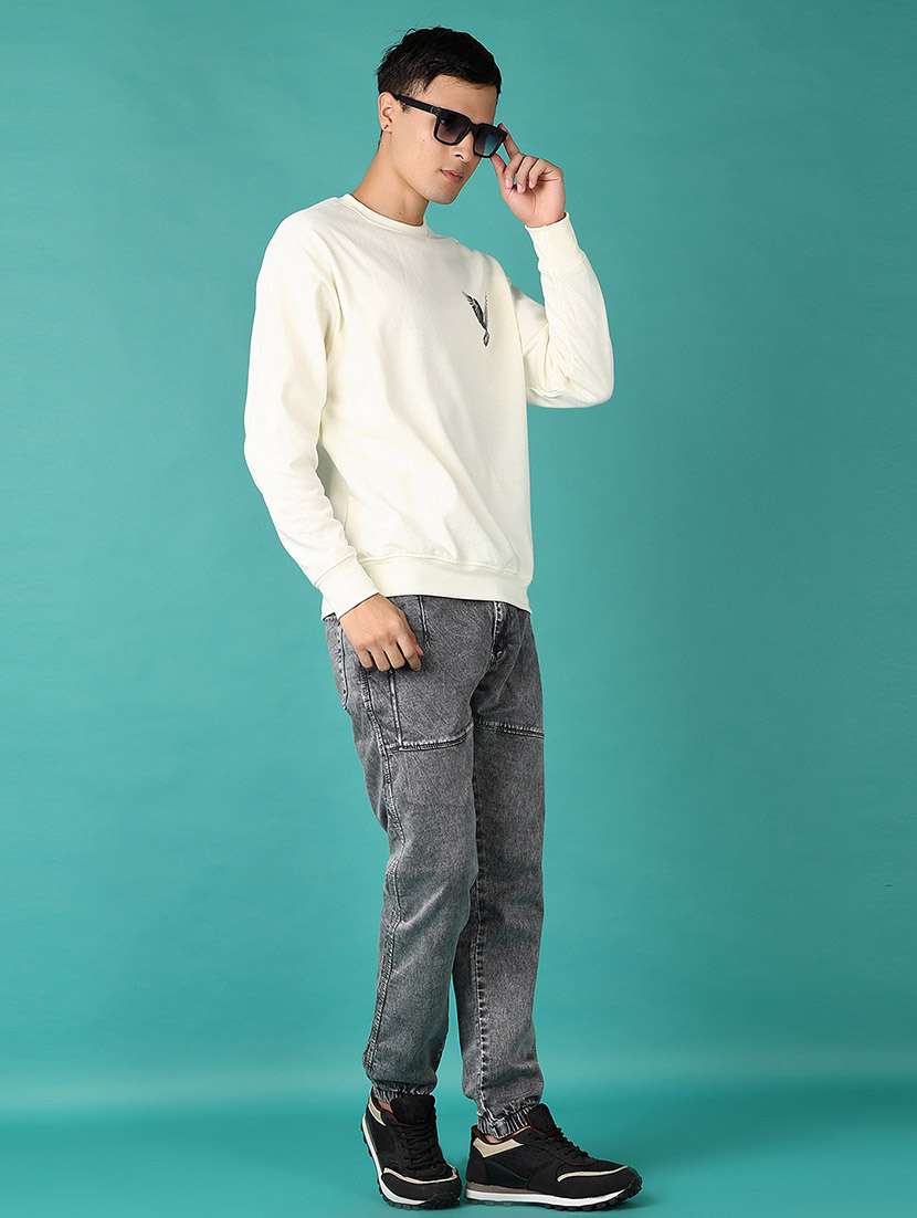 men long sleeves front & back print sweatshirt - 21593468 -  Standard Image - 4