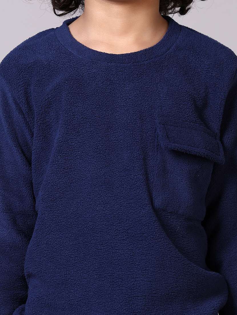 boys navy blue solid full length sets - 21593478 -  Standard Image - 4