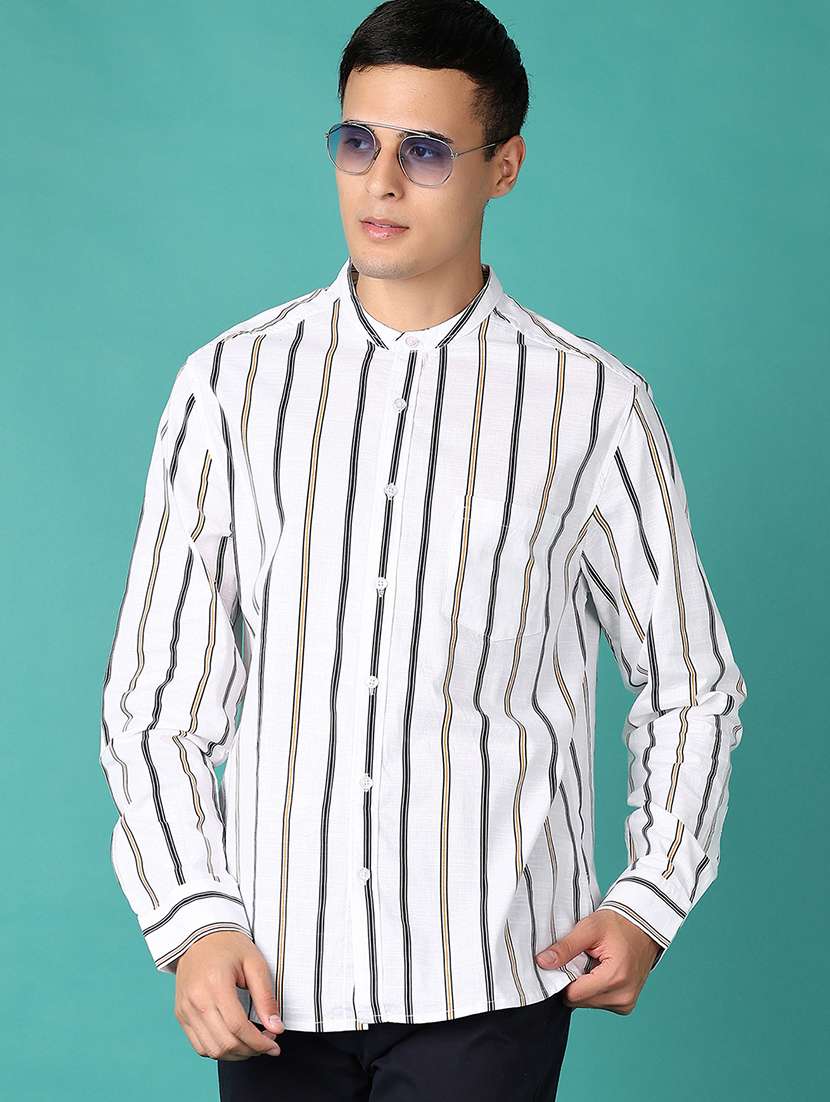 men striped long sleeve casual shirt - 21593483 -  Standard Image - 1