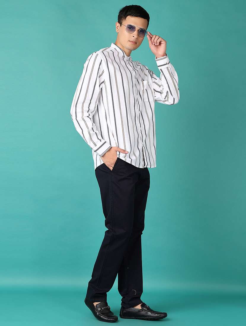 men striped long sleeve casual shirt - 21593483 -  Standard Image - 4