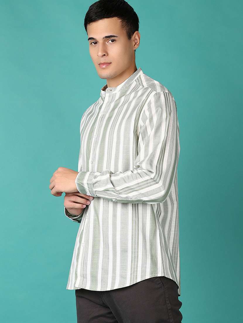 men striped long sleeve casual shirt - 21593485 -  Standard Image - 1