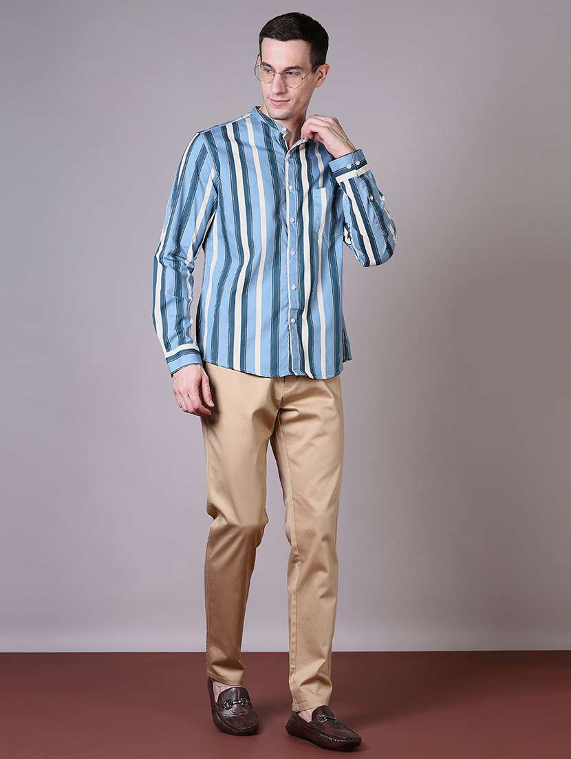 men striped long sleeve casual shirt - 21593486 -  Standard Image - 4